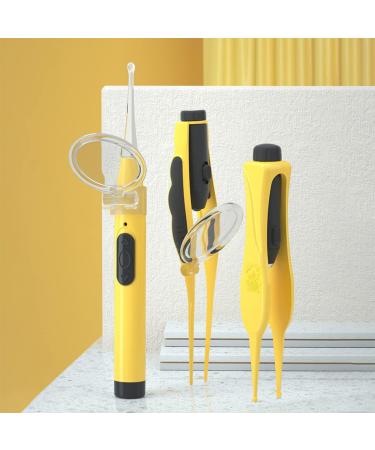 FRCOLOR 2pcs Ear Wax Removal Kit with LED | Ear Cleaning Tool Set | Yellow | 14x2x2cm - Buy Online on SooperMarket.com