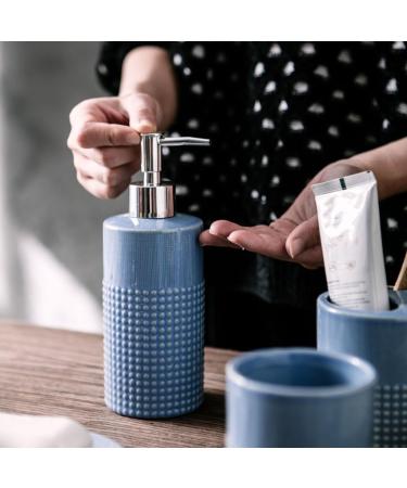 Buy Ceramic Bathroom Group Set - 4-Piece Lotion Bottle Hand Sanitizer Toothbrush Cup | International Shipping - Buy Online on SooperMarket.com
