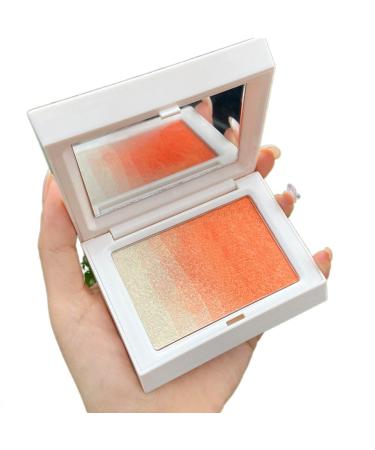 Blush Highlight Integrated Repair Plate Good Complexion Three-Dimensional face Repair Powder Rouge Vitality Orange 1