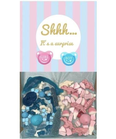 Baby Shower Pink & Blue Sweet Selection Box Sweet Hamper 300 g Baby Shower Gender Reveal present Pick n mix Sweet Candy - Buy Online on SooperMarket.com