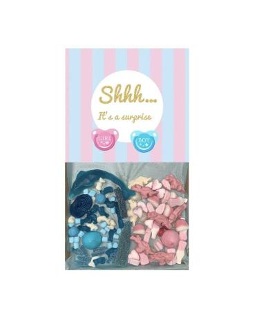 Baby Shower Pink & Blue Sweet Selection Box Sweet Hamper 300 g Baby Shower Gender Reveal present Pick n mix Sweet Candy