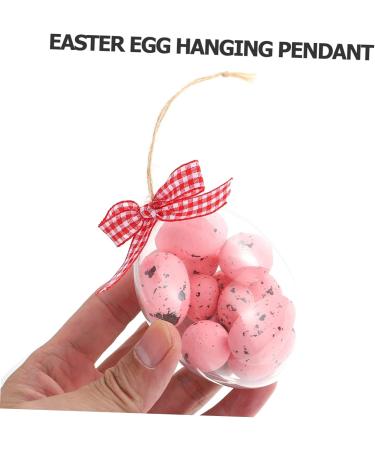 Alipis 2pcs Easter Eggs Hanging Easter Egg Ornament Easter Party Egg Decoration Easter Party Decorations Plastic Hamper Hanging Egg Decor Easter Party Hanging Decor Spot Props Foam Pink 8x5.7cm - Buy Online on SooperMarket.com
