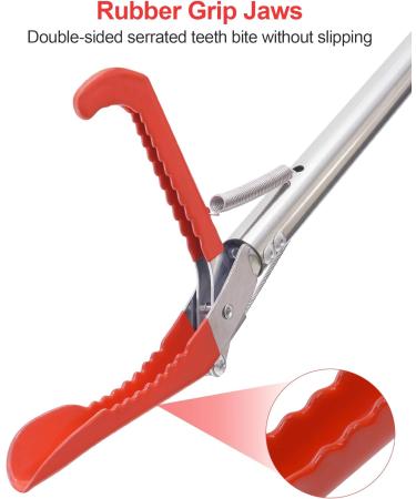 ZOTO 47" Snake Grabber Tool Collapsible Snake Catcher Tongs Professional Reptile Grabber Rattle Wide Jaw Handling Tool with Lock for Rattlesnake Red - Buy Online on SooperMarket.com