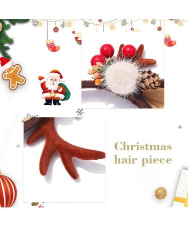 Runmi Christmas Headband Reindeer Antlers Hair Band Red Sequins Headbands Christmas Hair Accessories for Women and Girls (C) - Buy Online on SooperMarket.com