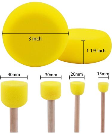 Hapeper 28-Piece Round Sponge Brush Set for Watercolor, Crafts & Face Painting - Buy Online on SooperMarket.com