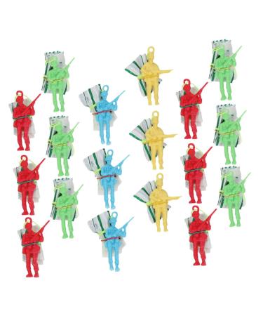 Vaguelly 90 STK parachute toys children's play set outdoors outdoor toys for toys children's toys mini-soldier-parachute toys children parachute medium play plastic random color x 3 pieces 7x3cmx3pcs