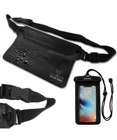 Wise Owl Outfitters Waterproof Fanny Pack and Dry Bag for Men & Women - Waist Bag and Waterproof Pouch for Beach, Boating, Swimming, Kayaking and Outdoor Water Sports