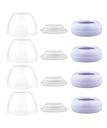 Maymom Dome Caps Screw Rings Sealing Discs Compatible with Avent Natural Bottles Avent PP Bottles or Natural No Nipple Included. Convert Avent Classic Bottle Into Natural Set