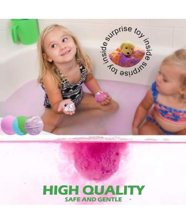 Puppy Toy Surprise Kids Bath Bombs 12 Pcs Set - Handmade Colorful Fizzies for Bubble Bath - Perfect Birthday/Christmas Gift for Girls and Boys - Buy Online on SooperMarket.com
