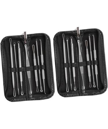 PLAFOPE 14 Pcs Blackhead Removal Extractor Tools Comedone Extractor Blackhead Extractor Silver - Buy Online on SooperMarket.com