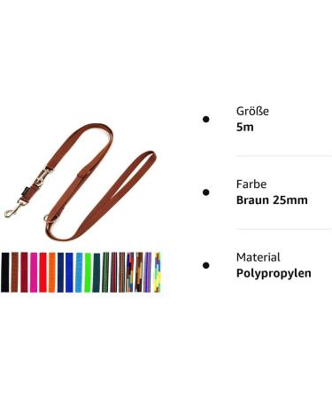 Adjustable Double Dog Leash for Large Dogs - 5m | Durable 25mm Brown | Perfect for International Shipping - Buy Online on SooperMarket.com