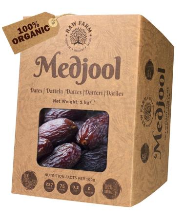 1 kg Organic Raw Fresh Medjool Dates carefully selected Free from Additives Sugar Preservatives