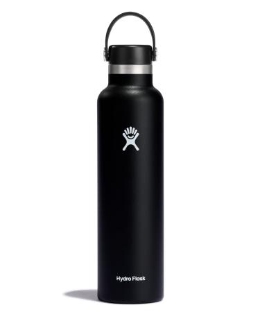Hydro Flask Standard Mouth Bottle with Flex Cap 24 Oz Black