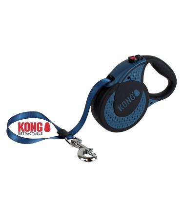 Cong roll -out dog leash in 5m length I For very large & strong dogs up to 70kg i size XL I High quality roller linen with break & lock system in blue i leash with soft handle & reflective belt ultimate XL (up to 70 kg) Blue