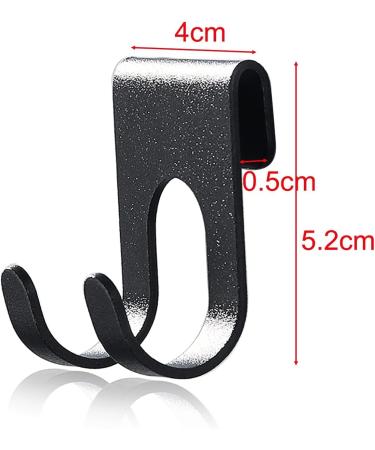 Self-Adhesive Razor Holder & Towel Hook - Bathroom & Kitchen Organizer (Black 2-Pack) - Buy Online on SooperMarket.com