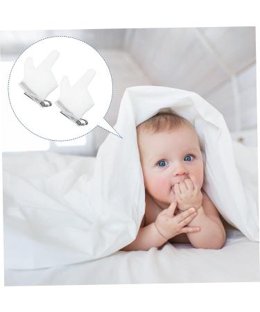 KOMBIUDA Anti-Eating Gloves Baby Mits Infant Thumb Sucking Kit - White 12x7cm - Buy Online on SooperMarket.com