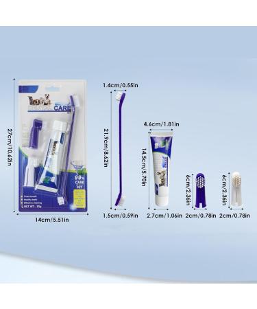 Visiblurry Cat Toothbrush & Pet Toothpaste Set | Essential Puppy Supplies for Home & Veterinary Care - Buy Online on SooperMarket.com