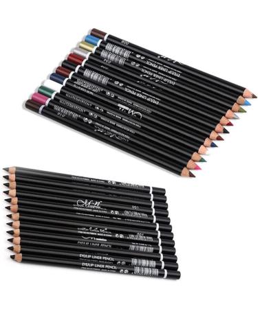 KALLORY Lip Makeup 12 Pcs Colored Eyeliners Eyeliner Pen Makeup Eyeliner Set Lip Line Make up Lip Liner Pencils - Buy Online on SooperMarket.com