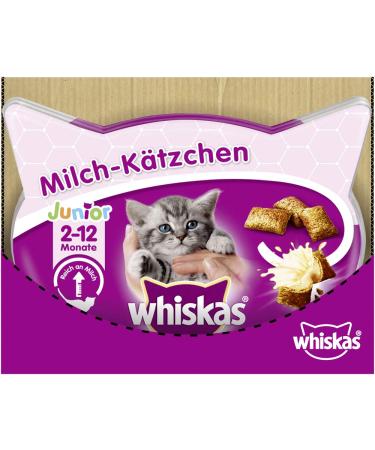 Whiskas milk kitten-delicious cat snacks for 2-12 months old cats-treats for healthy growth-storage pack with 6 packs x 66g chicken 66 g (6 Pack)