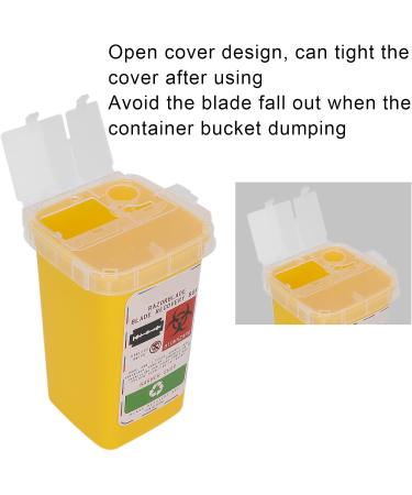 Sharps Disposal Container Disposal Blade Container Barbershop Hair Salon Shaving Knife Blade Disposal Collect Box for Home and Professional use(yellow) - Buy Online on SooperMarket.com