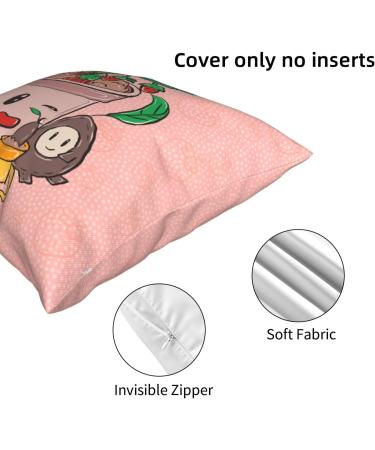 YYHHAOFA Sunflower Seeds and Strawberries Picture Universal Pillowcase for All Seasons 18"x18" : Soft and Comfortable Suitable for car Sofa Black 18 x 18-Inch - Buy Online on SooperMarket.com