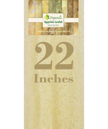 NileCart Natural Organic Egyptian Loofah Sponges - Large Exfoliating Shower Body Scrubber for Radiant Skin - 22 Inch - Pack of 1 - Buy Online on SooperMarket.com