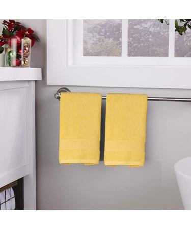 RUIBOLU 100% Cotton Ultra Soft Hand Towels - 2 Set, 14x30 Bath, Hand, Face, Gym Towels - Yellow - Buy Online on SooperMarket.com
