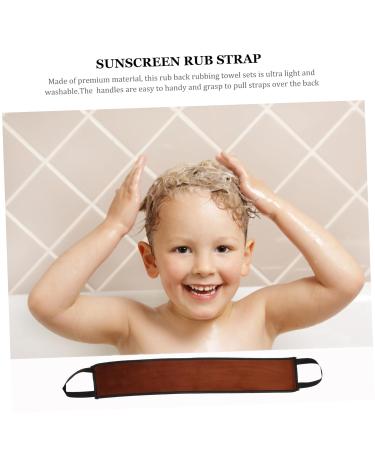 Buy Angoily Sunscreen Rubbing Strap Body Towel & Back Applicator Mitt | Long Shower Towel & Loofah Sponge - Perfect for Self Tan & Moisturizing - Buy Online on SooperMarket.com