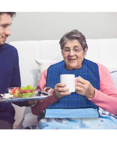 Adult Bibs 2 Pack Waterproof Apron Set for Men Women for Eating with Adjustable Strap Washable Reusable Large Terry Cloth for Elderly Seniors and Disabled Extra Long Clothing Protector - Buy Online on SooperMarket.com