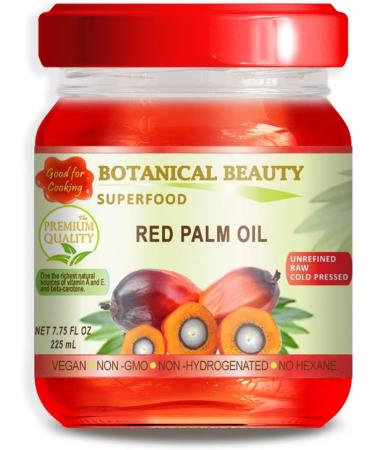 Botanical Beauty - ORGANIC RED PALM OIL Brazilian 100% Pure Refined Undiluted Cold Pressed SUPER FOOD - 225 ml 2 Pack