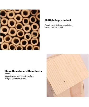 Wooden Butterfly House Safe Protective Insect House Bee Hotel Butterfly Habitat for Mason Bees Solitary Gardens Ladybugs Butterfly  - Buy Online on SooperMarket.com