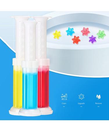 Flower Stamp Toilet Gels - Stops Limescale and Stains with Air Freshening Scent Deodorizing Clean - Cleaning Gel Effective Fragrant Eco-Friendly Reliable Toilet Cleaner for Bathroom Blue - Buy Online on SooperMarket.com