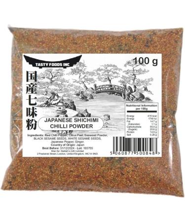 Japanese Shichimi Chilli Powder 100g Togarashi - Premium Spice Blend by Tasty Foods - Buy Online on SooperMarket.com