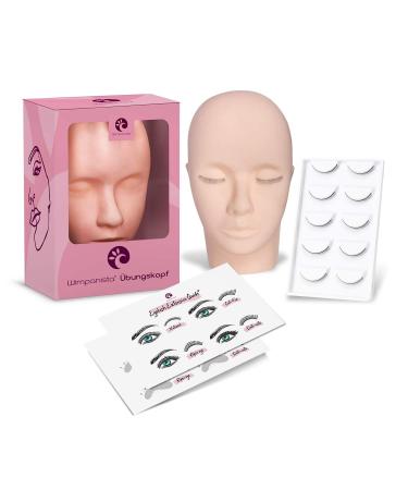 Wimpanista 3-piece practice head set for eyelash extension training & education