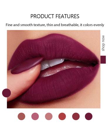 6-Piece Nude Matte Lipstick Set - Long Lasting, Waterproof, Moisturizing Makeup Gift - Buy Online on SooperMarket.com