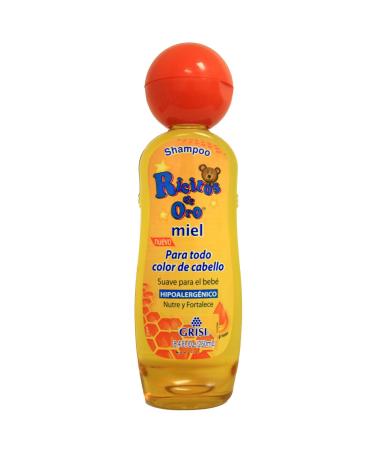 Honey Bee Ricitos de Oro Shampoo| Baby Shampoo with Pop-Up Rattle Cap, Paraben Free Product for Babys Delicate Hair 8.4 Fl Ounces