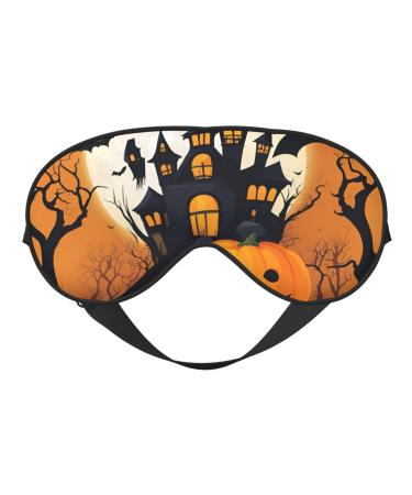 SSIMOO Happy-Halloween-Vector 1 Sleep Mask-Adjustable Breathable Fashionable Eye Mask for A Comfortable Sleep Experience Black