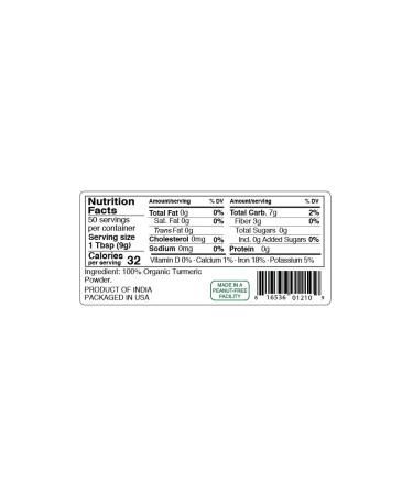 Kevala Organic Turmeric Powder 16 oz - Natural Superfood for Health & Wellness - Buy Online on SooperMarket.com