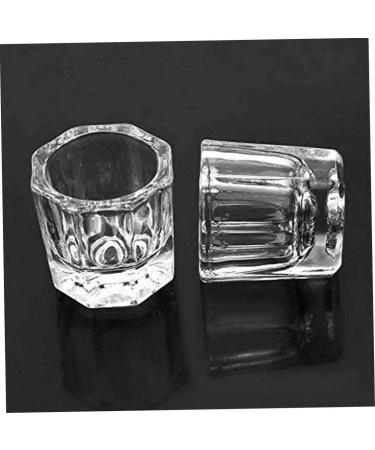 Manicure Bowl 2pcs Dappen Dish for Acrylic Nails Clear Glass Acrylic Nail Monomer Liquid Bowl Acrylic Powder Holder Acrylic Glass Jar Dampen Dish Liquid Cup - Buy Online on SooperMarket.com