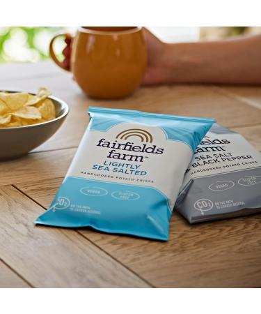 Fairfields Farm Crisps Lightly Sea Salted Hand Cooked Potato Crisps 40g | Pack of 10 - Buy Online on SooperMarket.com