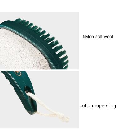 Toseky Foot Brush and Pumice Stone | 2 in 1 Multifunctional Foot Care Tools | Gentle Pumice Stone for Feet Comfortable Bathroom Accessories for Men and Women Green - Buy Online on SooperMarket.com