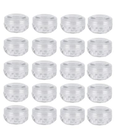 Jihuoo 25 pieces 3G Mini plastic cosmetics can refillable sample container empty nail art doses eyeshadow powder lip balm container
