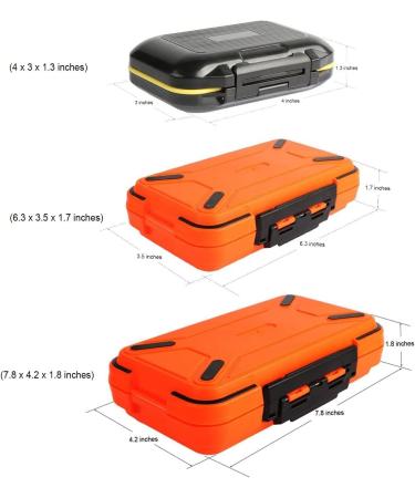 Goture Small Waterproof Fishing Tackle Box - Orange (7.8'' x 4.2'' x 1.8'') - Buy Online on SooperMarket.com