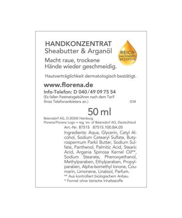 Florena Hand Cream Concentrate - Pack of 4 (1 x 50 ml) | Hydrating & Nourishing Moisturizer for Soft Hands - International Shipping Available - Buy Online on SooperMarket.com