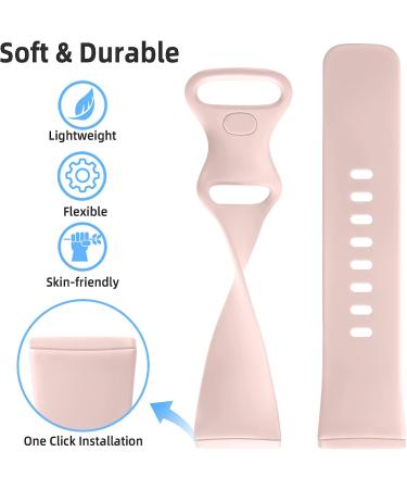 Getino Compatible with Fitbit Sense 2/ Sense Bands/ Versa 4/ Versa 3 Bands Women Men  Silicone Sport Accessories  Band for Fitbit Sense/ Sense 2/ Versa 4/ Versa 3 Watch  Small Black/ Gray/ Pink/ White Small 5.8"-7.6" Black/Gray/Pink/White - Buy Online on SooperMarket.com