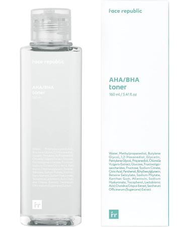 Face Republic AHA/BHA Toner 160mL - Skin Exfoliating and Brightening Formula - Buy Online on SooperMarket.com