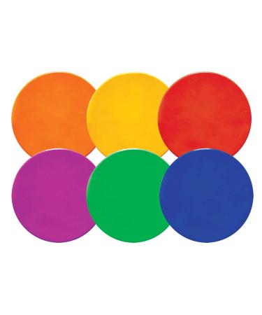 Champion Sports MSPSET Poly Spot Markers for Sports, Activities, and Social Distancing - 10-inch, Set of 6 - Multicolor