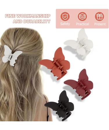KALLORY 4Pcs Hair Claw Clip Butterflies Back Hair Clamp Holder Clips for Women and Girls 1 count (Pack of 1) Assorted Color - Buy Online on SooperMarket.com