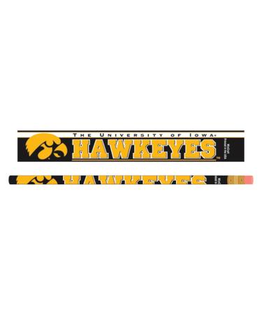 WinCraft NCAA University of Iowa Pencil (6 Pack), Black