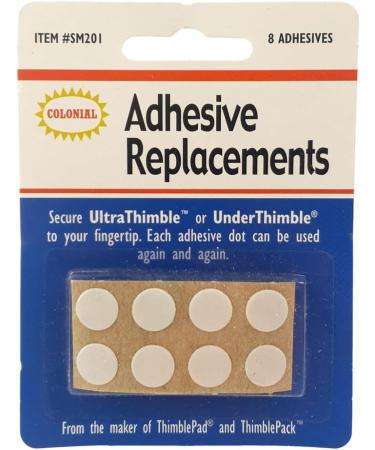Colonial Needle SM201 Under Thimble Adhesive Replacement 8-Pack - Clear Medium - Buy Online on SooperMarket.com